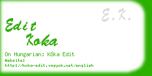 edit koka business card